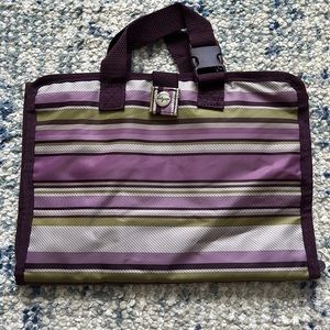 Thirty One Nylon Washable Fold Up Travel Toiletry Jewelry Makeup Organizer